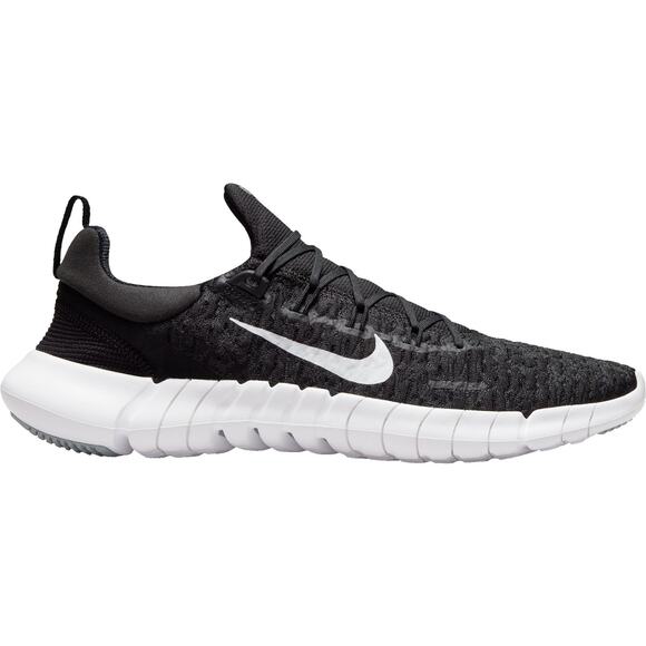 NWT Nike Men’s Free RN 5.0 2021 Running Shoes Black White Grey Size 8 - Picture 1 of 1